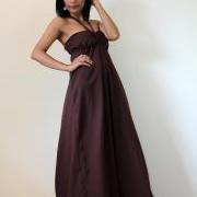 Brown Maxi Dress - Sexy Strapless Long Cotton Maxi Dress : New Cutie & Sexy Collection