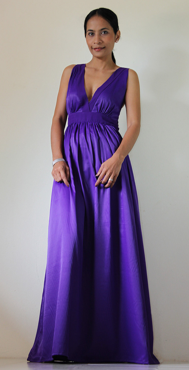 deep purple maxi dress