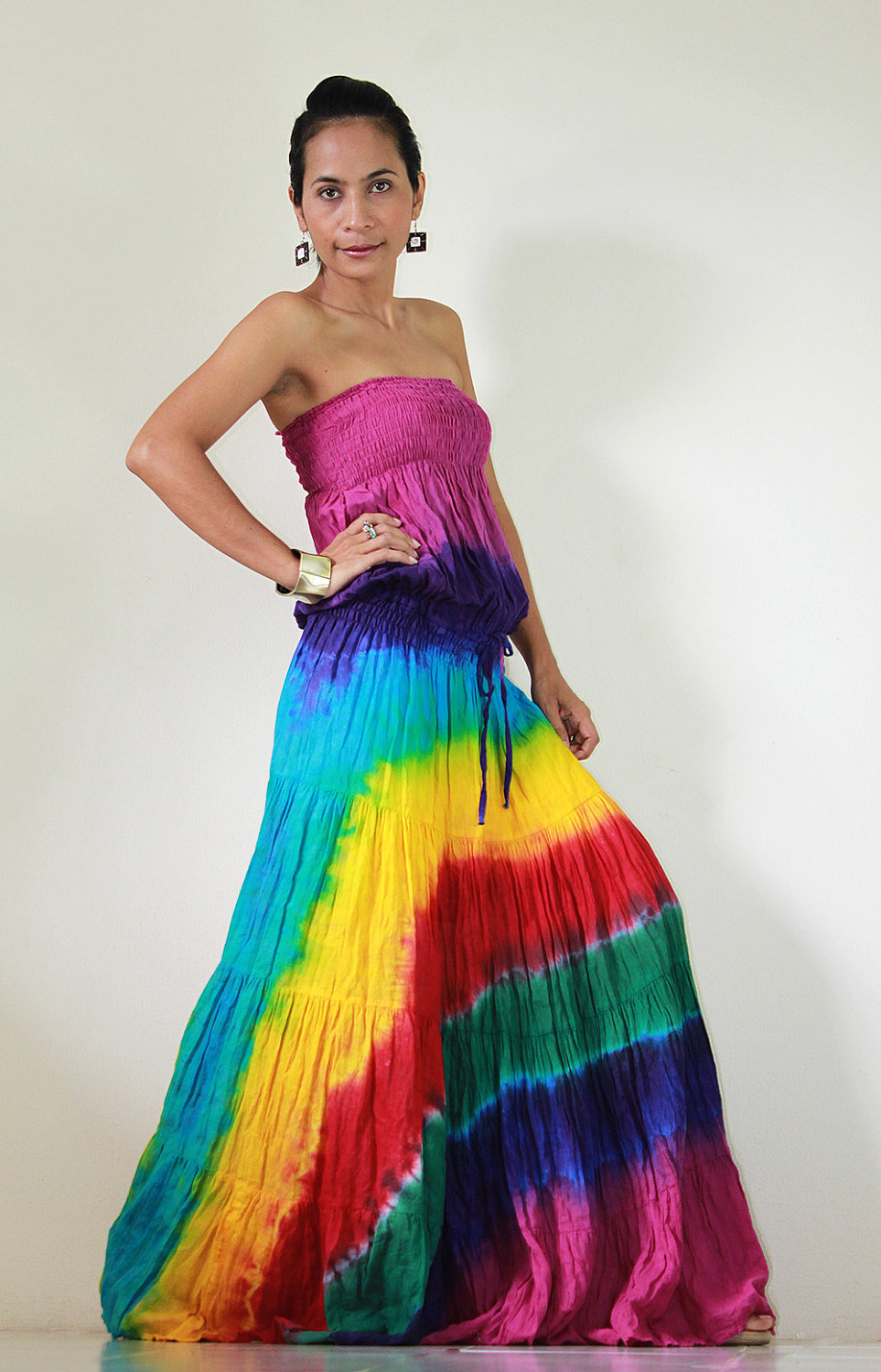 tie dye ball gown