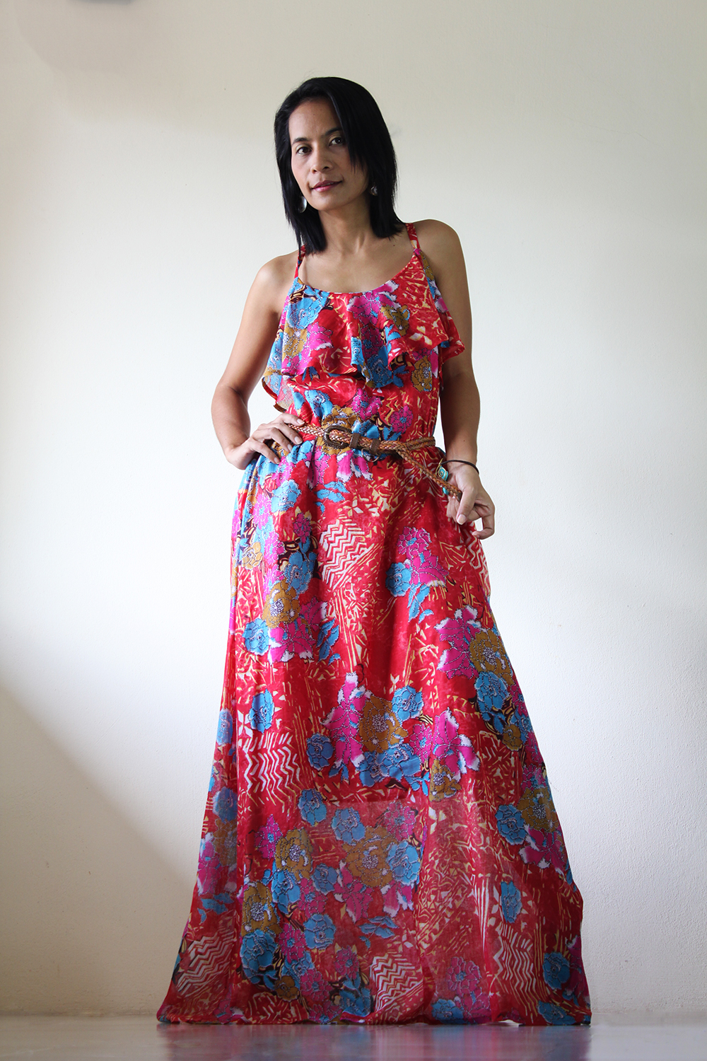 Long Summer Dress Maxi Floral Bohemian Cocktail Gown : Sunny Dreams ...