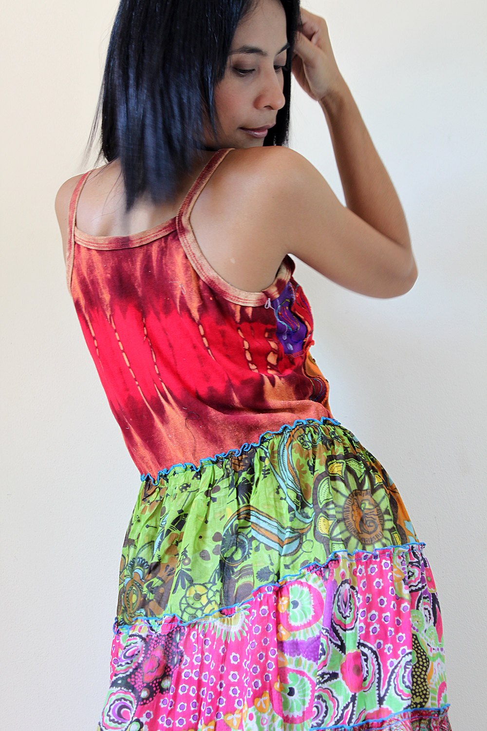 silk patchwork robe